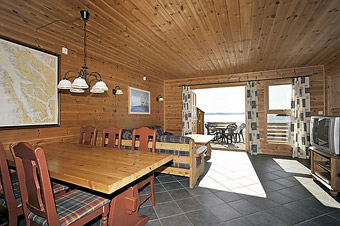 Terrasse im Hellesøy Hafen